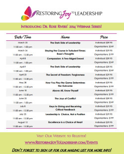 Webinars Flyer